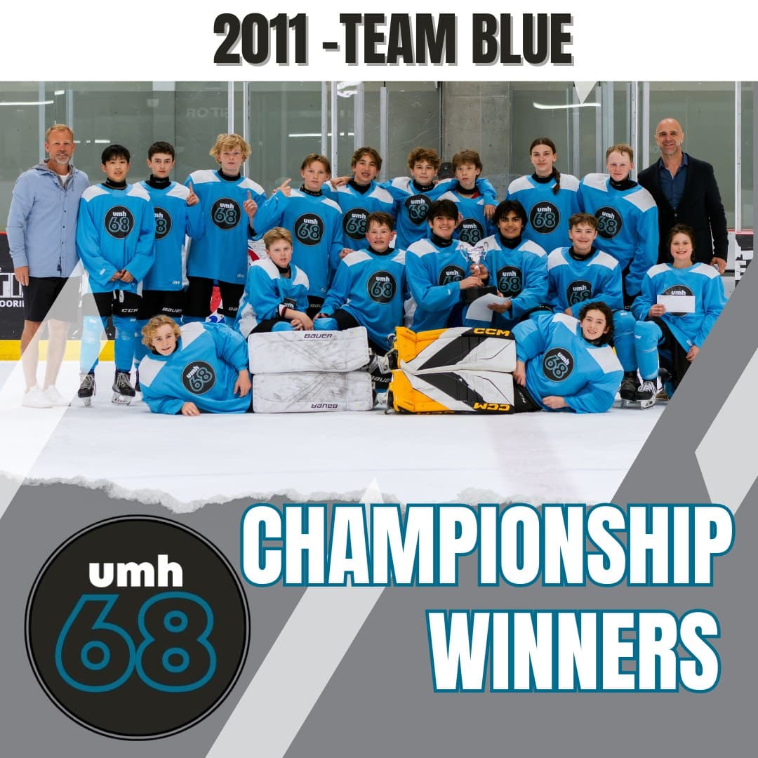2011 born Team Blue posing with their championship trophy
